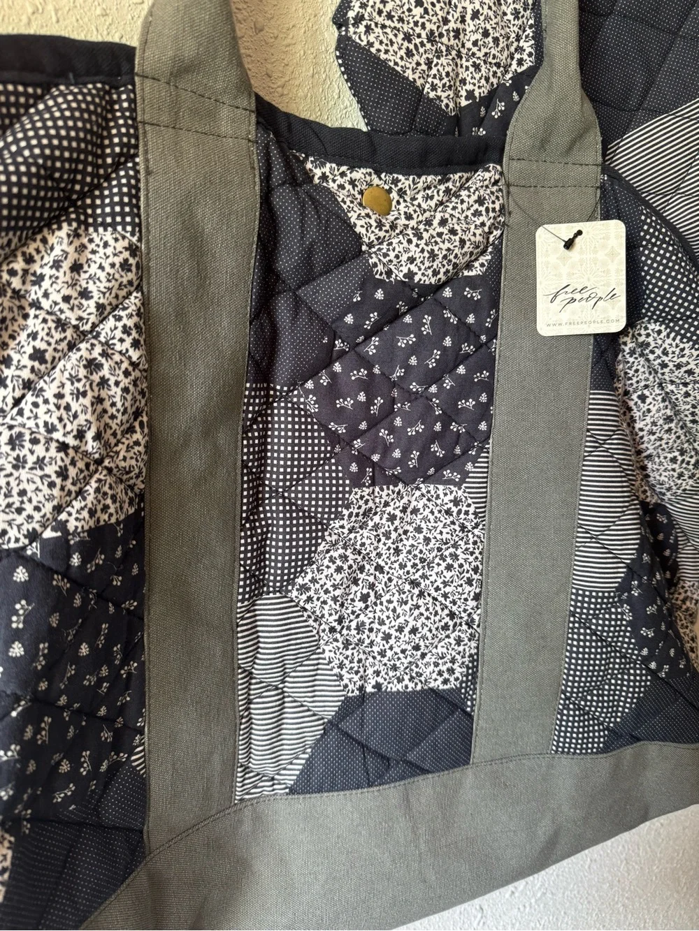 NWT Free People Pippa Patchwork Tote